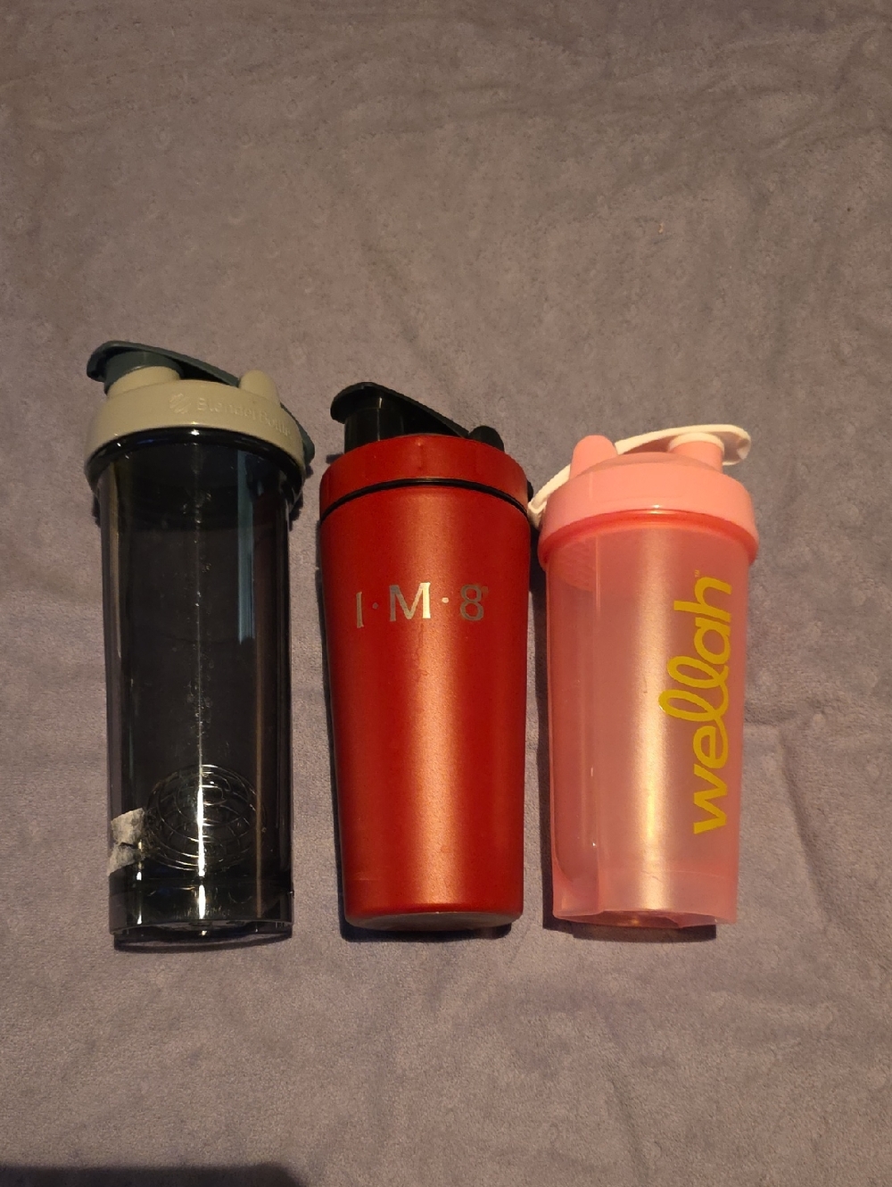 Set of 3 Protein Shaker Bottles - With Protein Scoops, 2 Mixers
